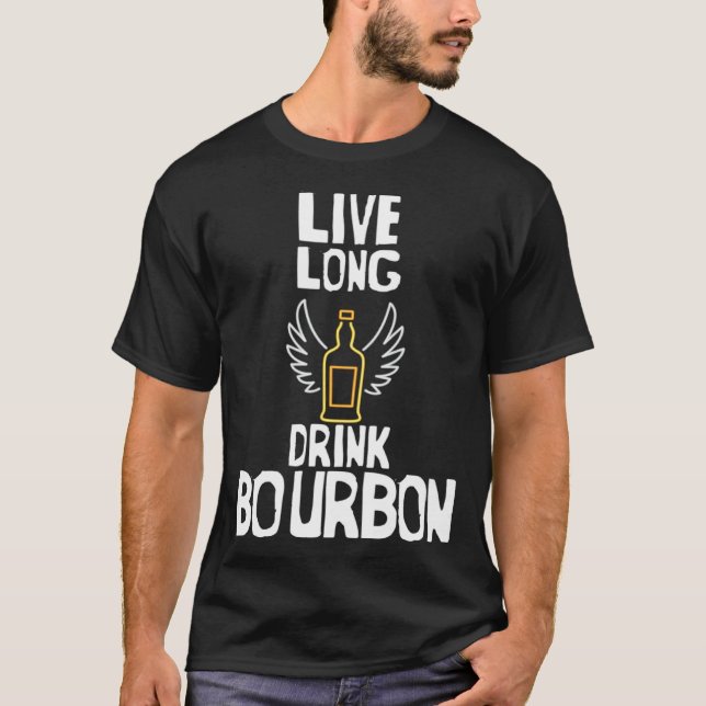 Camiseta Cool Live Long Drink Bourbon Bourbon (Frente)