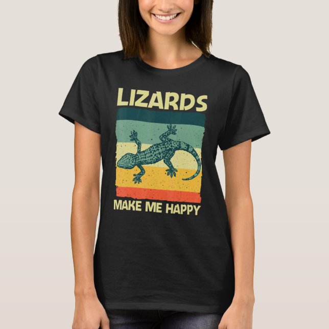 Camiseta Cool Lizard For Men Women Reptile Animal Lizard   (Frente)