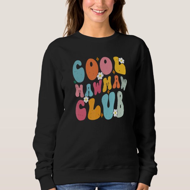 Camiseta Cool Mawmaw Club Mother s Day Groovy Retro Best Mo (Frente)