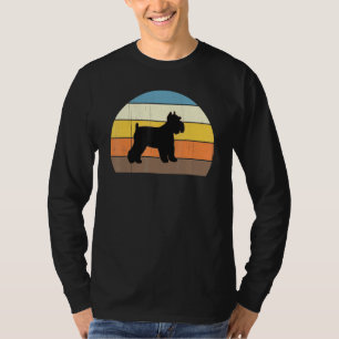Camiseta Cool Miniatura Schnauzers Pôr do Sol Retro - Ótimo