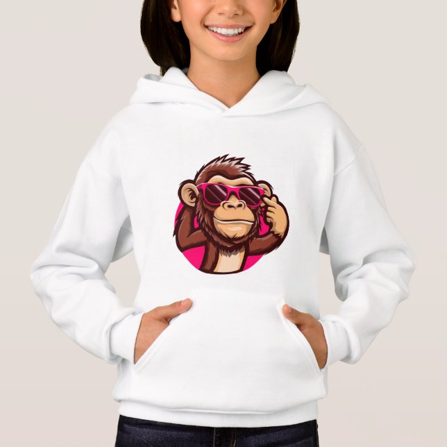 Camiseta Cool Monkey Baby Hoodie (Frente)