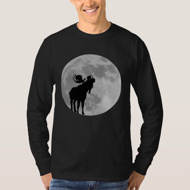 Camiseta Cool Moose  Moon    Howling Moose (Frente)