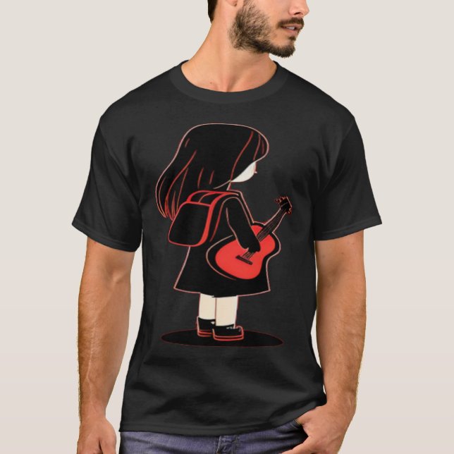 Camiseta Cool musical Guitar Girl (Frente)