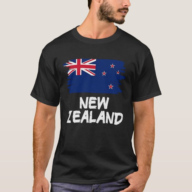 Camiseta Cool New Zealand Flag (Frente)