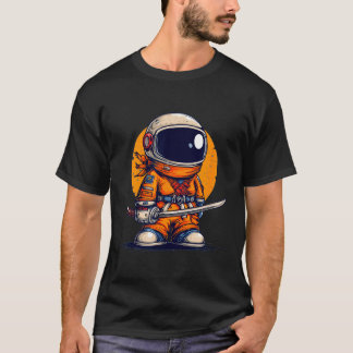 Camiseta Cool ninja in astronaut space suit costume 