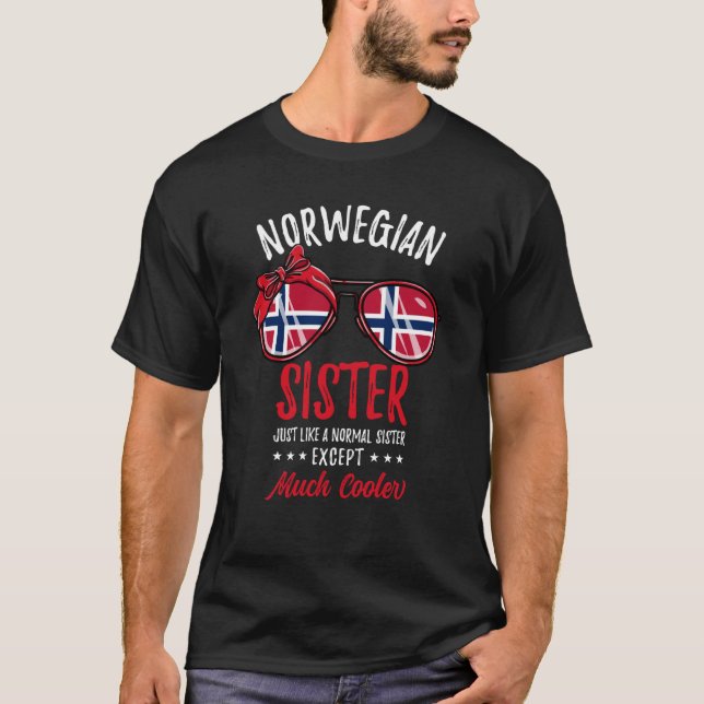 Camiseta Cool Norwegian Sister Sunglasses Norwegian Family (Frente)