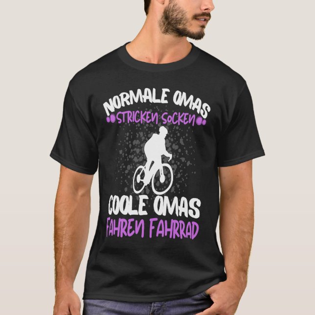 Camiseta Cool Omas Riding Bicycle Rider Rentner Grandma Say (Frente)