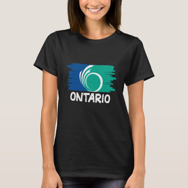 Camiseta Cool Ontario Flag  1 (Frente)