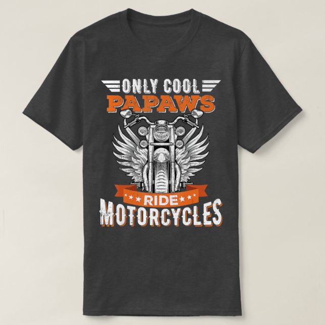 Camiseta Cool Papaws Ride Motorcycles Bike Cycling for Spor (Frente do Design)