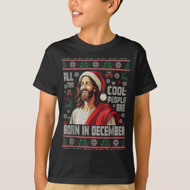 Camiseta Cool People Are Born In December Christian Christm (Frente)