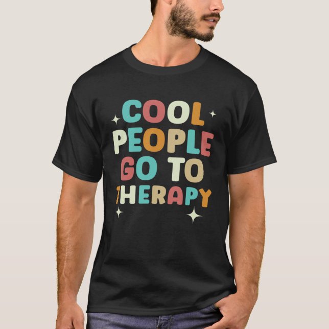 Camiseta Cool People Go To Therapy Suicide Awareness Mental (Frente)