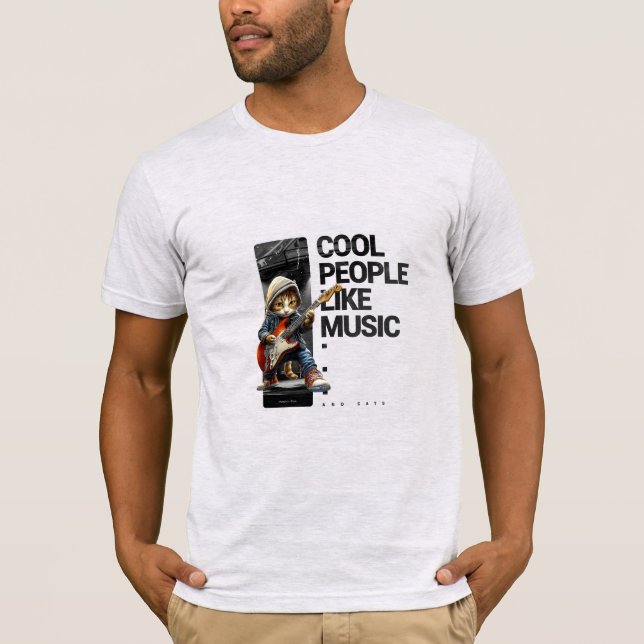 Camiseta Cool People Like Music – Premium Graphic Tee (Frente)