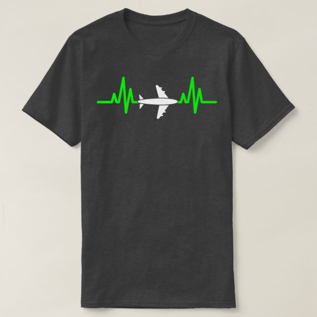 Camiseta Cool Pilot Heartbeat  (Frente do Design)
