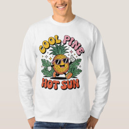 Camiseta Cool Pine Hot Sun Retro Pineapple Summer Vibes