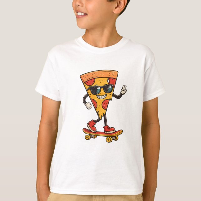 Camiseta Cool Pizza Skater (Frente)