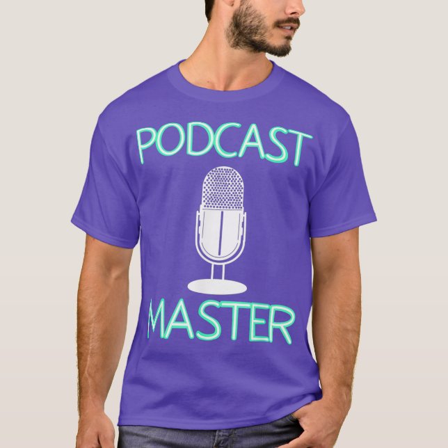 Camiseta Cool Podcast Master  Funny Microphone Boss Gift (Frente)