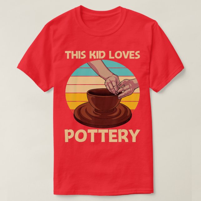 Camiseta Cool Pottery Design For Kids Boys Pottery Ceramic  (Frente do Design)