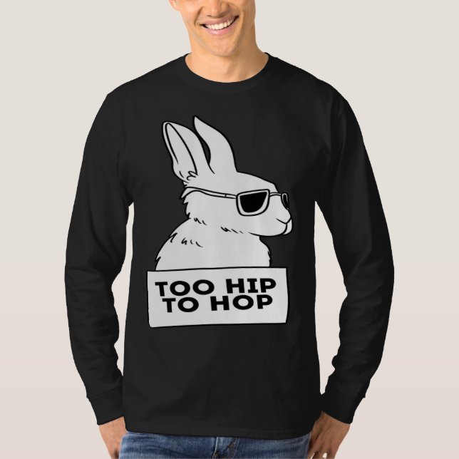 Camiseta cool rabbit bunny hip hop sunglasses chill (Frente)