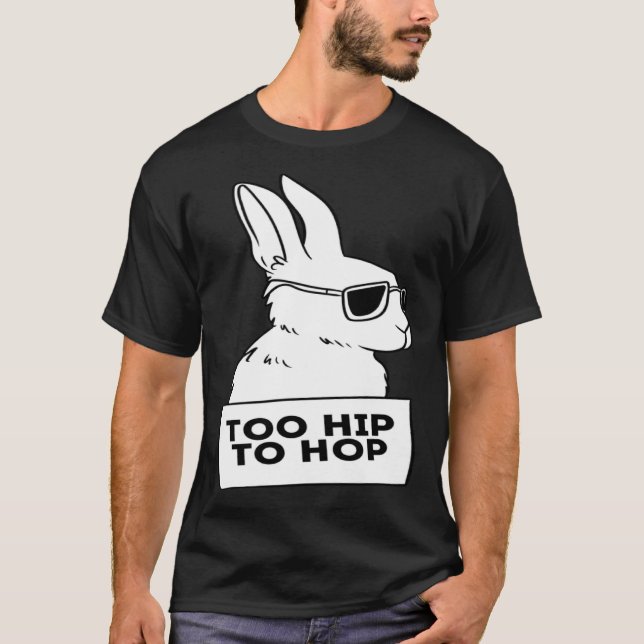 Camiseta cool rabbit bunny hip hop sunglasses chill (Frente)