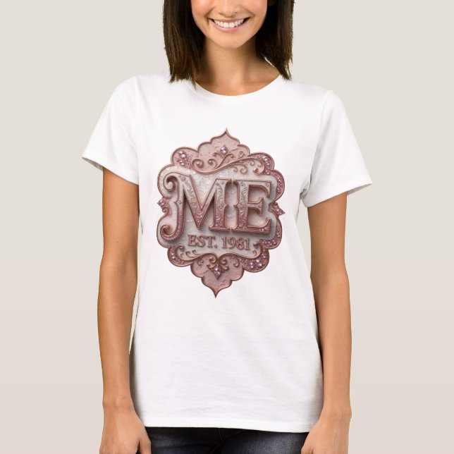 Camiseta Cool Rosa ME EST 1981 Impressão (Frente)