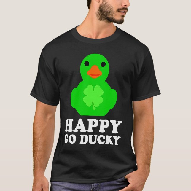 Camiseta Cool Rubber Duck Lover Lucky Go Ducky Funny St Pat (Frente)