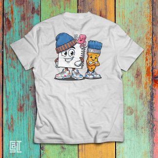 Camiseta Cool School Art Crew – Caderno de Desenho Animado