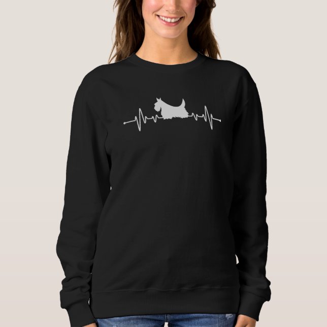 Camiseta Cool Scottish Terrier For Men Women Dog  Heartbeat (Frente)