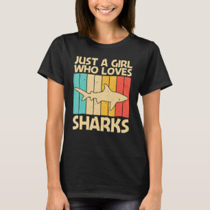 Camiseta Cool Shark For Girls Kids Shark Ocean Animal
