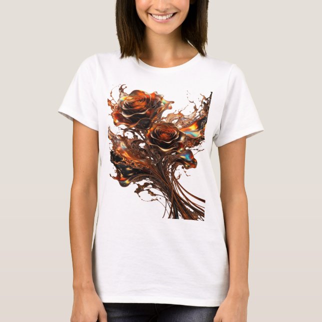 Camiseta Cool Silver CHOCOLATE ROSES Statement (Frente)