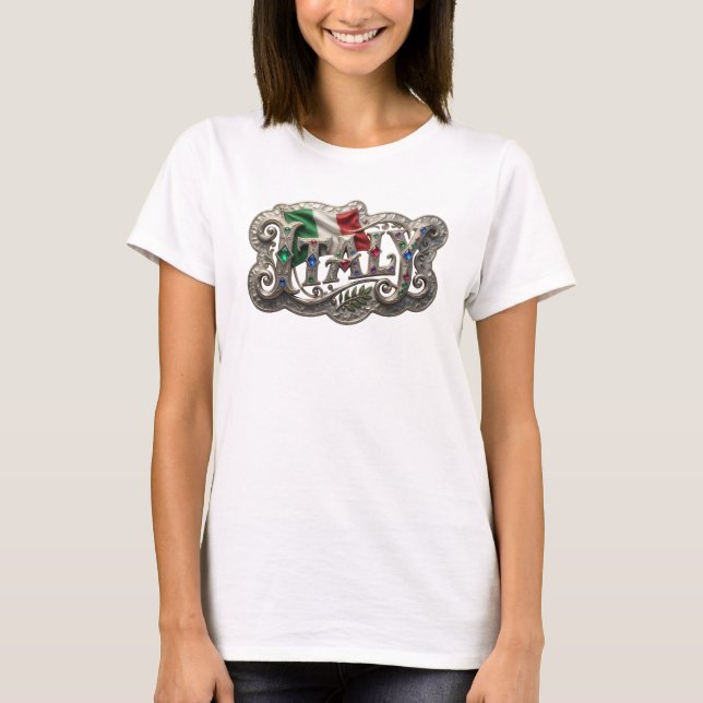 Camiseta Cool Silver ITALY Statement (Frente)