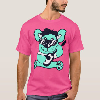 Camiseta Cool Sittingeddyoy Bear Playing Guitar Music funny