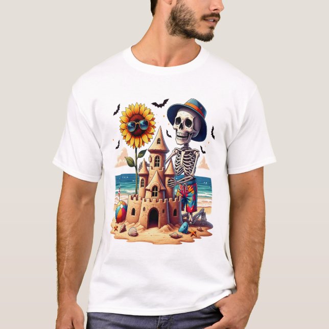 Camiseta Cool Skeleton at the Beach (Frente)