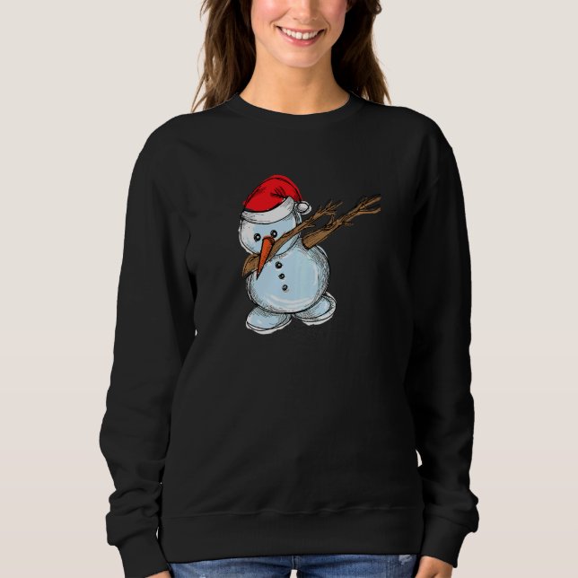 Camiseta Cool Snowman Dab Dabbing Dancing Christmas Xmas Pa (Frente)