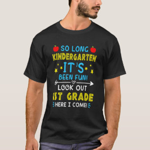 Camiseta Cool So Long Kindergarten Look Out 1st Grade Here