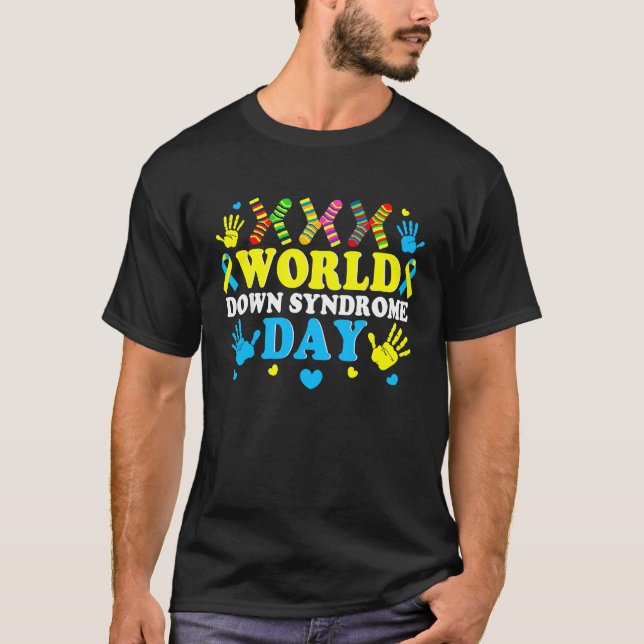 Camiseta Cool Socks World Down Syndrome Awareness Supporter (Frente)