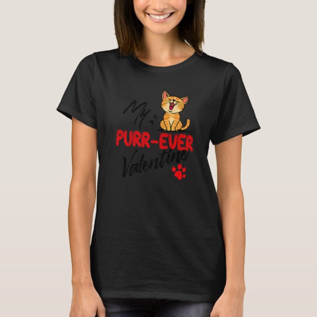Camiseta Cool Statement Cat Romantic Love Valentine's Day P (Frente)