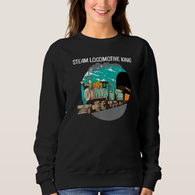 Camiseta Cool Steam Locomotive For Men Dad Boys Railroad Tr (Frente)