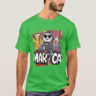 Camiseta Cool Street Cat Hip Hop Graffiti Urban Style Cat D