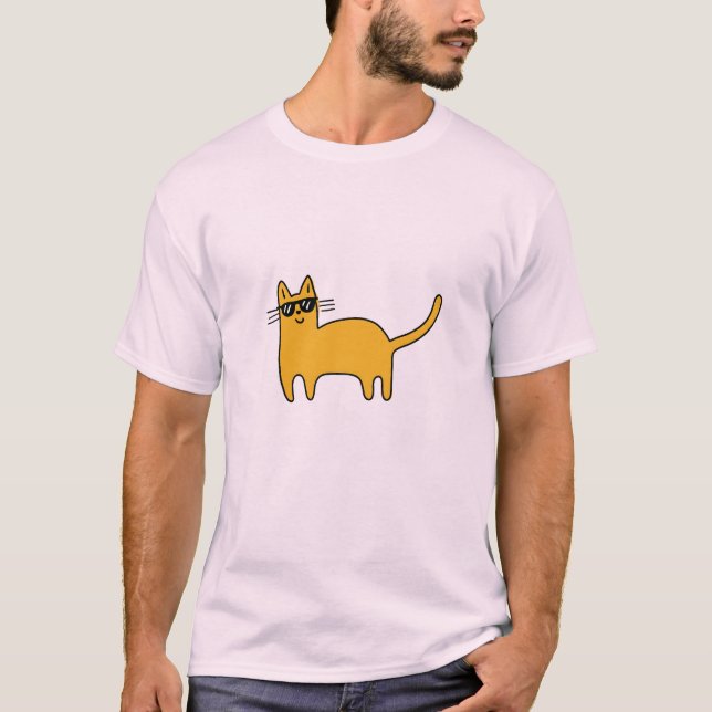 Camiseta Cool Sunglasses Cat (Frente)