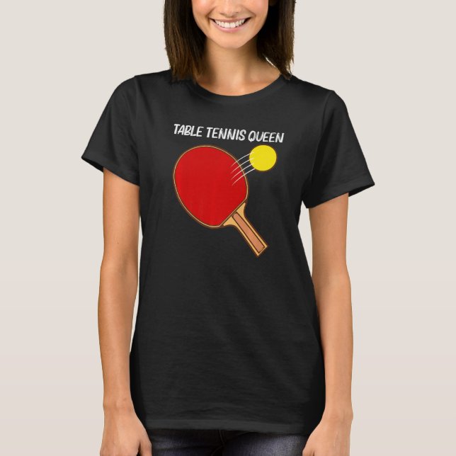 Camiseta Cool Table Tennis For Women Girls Ping Pong Sport  (Frente)