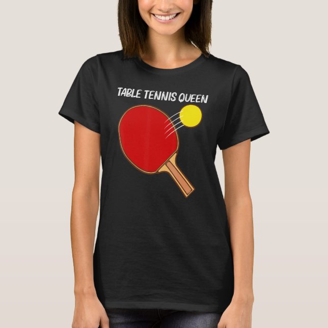 Camiseta Cool Table Tennis For Women Girls Ping Pong Sport  (Frente)