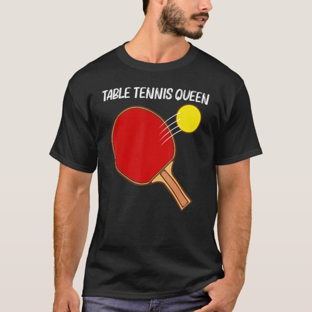 Camiseta Cool Table Tennis For Women Girls Ping Pong Sport  (Frente)