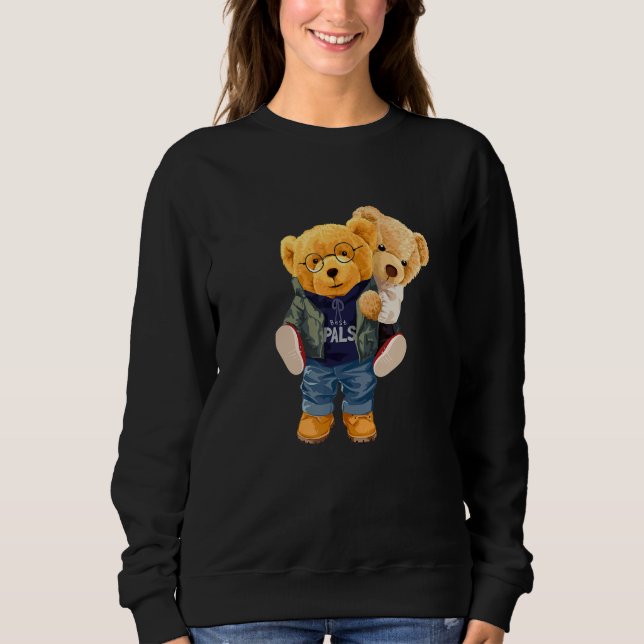 Camiseta Cool Teddy Bear Boys Best Friends Style Illustrati (Frente)