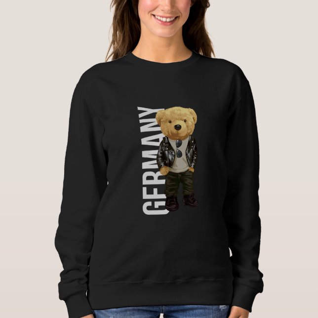 Camiseta Cool Teddy Bear in German Style Illustration Graph (Frente)