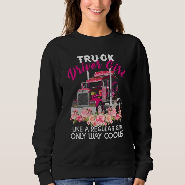 Camiseta Cool Truck Driver Girl   Trucker Women (Frente)