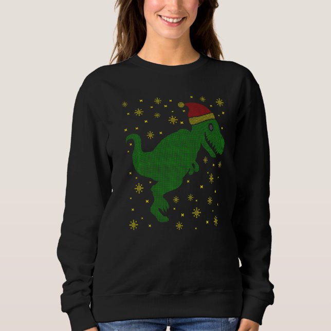 Camiseta Cool Ugly Christmas Dinosaur Merry Xmas Party (Frente)
