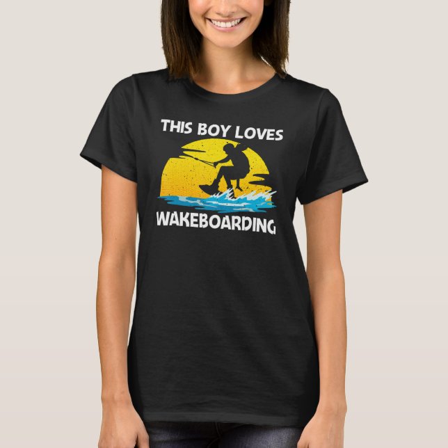 Camiseta Cool Wakeboarding For Boys Men Wakeboard Wakeboard (Frente)