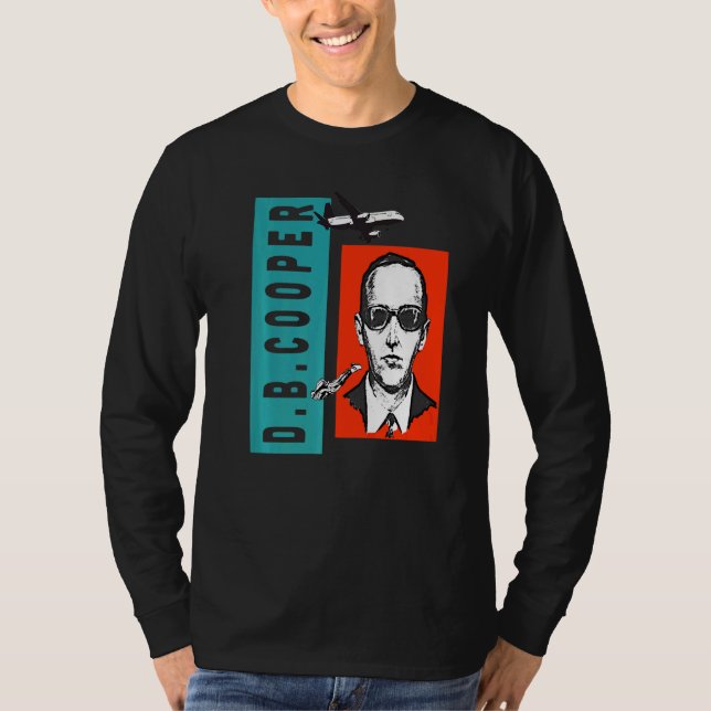 Camiseta Cool Wanted D B Cooper Sketch Cryptid Urban Legend (Frente)