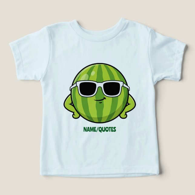 Camiseta Cool Watermelon Sunglasses Cartoon Graphic (Design frontal)