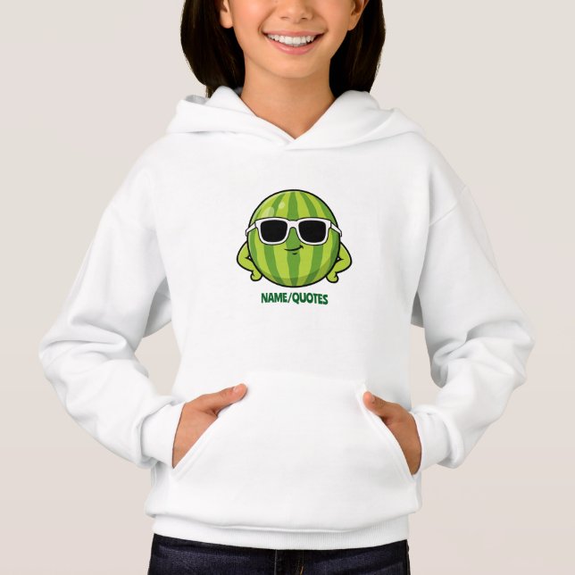 Camiseta Cool Watermelon Sunglasses Cartoon Graphic (Frente)